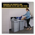 Trash & Waste Bins | Rubbermaid Commercial 2171554 Slim Jim 33 gal 1-Stream Landfill Resin Recycling Station - Gray image number 4