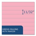 Notebooks & Pads | Roaring Spring 12254 6 in. x 9 in. Pink 80-Sheets EnviroShades Gregg Rule Steno Pad - White Cover (24/Carton) image number 8