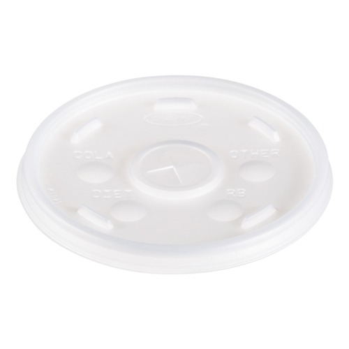 Just Launched | Dart 16SL Slip-Thru Lid Plastic Lids for 16 oz. Hot/Cold Foam Cups - White (1000/Carton) image number 0
