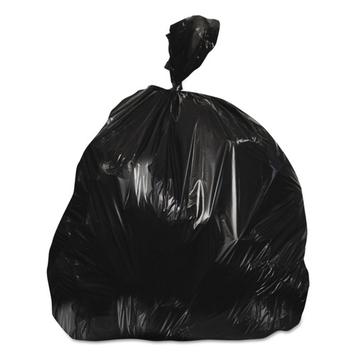 Trash Bags | Heritage D8046HK Linear Low Density 45 Gallon 40 in. x 46 in. Can Liners - Black (250-Piece/Carton) image number 0