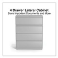  | Alera 25510 42 in. x 18.63 in. x 52.5 in. 4 Legal/Letter Size Lateral File Drawers - Light Gray image number 7