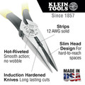 Klein Tools D203-8N 8 in. Needle Nose Side Cutter Pliers with Stripping image number 1
