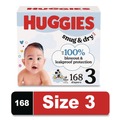 Cleaning & Janitorial Supplies | Huggies 56456 Snug and Dry 16 lbs. to 28 lbs. Diapers - Size 3 (168/Carton) image number 1