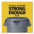 Trash Cans | Rubbermaid Commercial FG262000DGRN BRUTE 20 Gallon Vented Round Resin Container - Dark Green image number 6