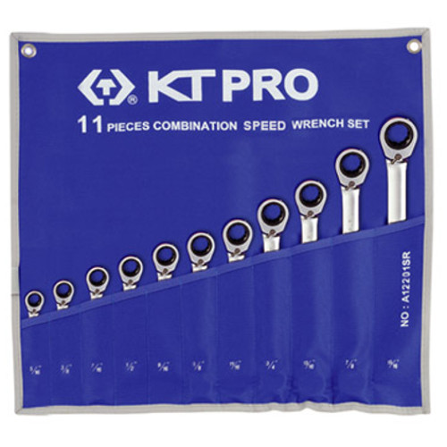 Combination Wrenches | KT PRO A12201SR 11 pc. 12-Point SAE Reversible Combination Speed Wrench Set image number 0