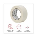 Office Jansan | Universal UNV51302 3 in. Core 48 mm x 54.8 mm General Purpose Masking Tape - Beige (2/Pack) image number 4