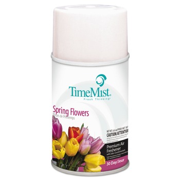 TimeMist 1042712 6.6 oz. Aerosol Spray Premium Metered Air Freshener Refills - Spring Flowers