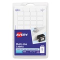 Avery 05418 0.5 in. x 0.75 in. Removable Multi-Use Labels for Inkjet/Laser Printers - White (36-Piece/Sheet 28-Sheets/Pack) image number 0