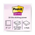 Office Jansan | Post-it Notes Super Sticky 6845-SSP 8 in. x 6 in. Meeting Notes - Energy Boost Collection Colors (4/Pack) image number 1