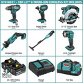 Combo Kits | Makita XT614SX1 18V LXT Lithium-Ion 6-Tool Cordless Combo Kit (3 Ah) image number 1