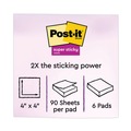 Bulk Savings Pricing 2 | Post-it Notes Super Sticky 675-6SSUC 4 in. x 4 in. Note Ruled Pads - Energy Boost Collection Colors (6/Pack) image number 1