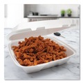 Food Trays, Containers, and Lids | Dart 90HTPF1R 9 in. x 9.4 in. x 3 in. Foam Hinged Performer Perforated Lid Container - White (200/Carton) image number 4