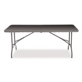Folding Tables | Iceberg 65467 IndestrucTable 30 in. x 72 in. x 29 in. Classic Bi-Folding Rectangular Table - Charcoal image number 0