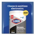 Disinfectants | Clorox 60724 CloroxPro ScreenPlus 6 in. x 8 in. Sanitizing Wipes - Citrus Blend White (6/Carton) image number 4