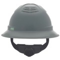  | MSA 10215836 V-Gard C1 Fas-Trac III Full Brim Vented Hard Hat - Gray image number 2