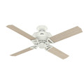 Ceiling Fans | Hunter 54180 52 in. Brunswick Fresh White Ceiling Fan with Handheld Remote image number 1