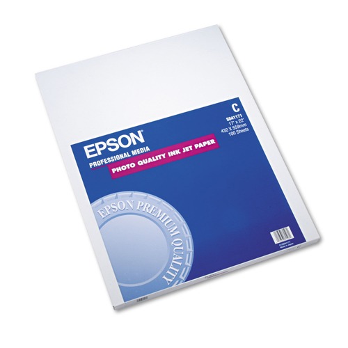  | Epson S041171 4.9 mil. 17 in. x 22 in. Matte Presentation Paper - Bright White (100/Pack) image number 0