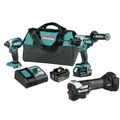 Combo Kits | Makita XT291T-XMT04ZB-BNDL 18V LXT Brushless Lithium-Ion Cordless Hammer Drill and Impact Driver Combo Kit with 2 Batteries and StarlockMax Oscillating Multi-Tool Bundle (5 Ah) image number 0