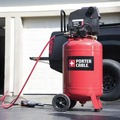 Portable Air Compressors | Porter-Cable PXCMF220VW 1.5 HP 20 Gallon Oil-Free Vertical Dolly Air Compressor image number 8