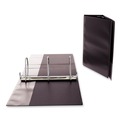 Office Jansan | Universal UNV20998 11 in. x 8.5 in. 5 in. Capacity 3 Rings Slant-Ring View Binder - Black image number 6
