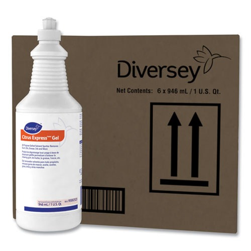 Cleaners & Chemicals | Diversey Care 95002523 32 oz. Squeeze Bottle Citrus Express Gel Spotter - Citrus Scent (6/Carton) image number 0