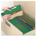 File Folders | Smead 14097 8 SafeSHIELD Fasteners 3 Dividers Letter Size 8-Section Pressboard Top Tab Classification Folders - Green (10/Box) image number 6