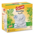 Cleaning & Janitorial Supplies | Glad 78900 ForceFlex 24 in. x 27.38 in. 13 Gallon Kitchen Drawstring Trash Bags - Gain Original Scent/White (240/Carton) image number 2
