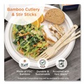 Cutlery | World Centric KN-BB-R Paper Knife Medium Heavyweight Bamboo Cutlery - Natural (24/Pack) image number 2