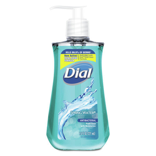 Hand Soaps | Dial DIA 02670 7.5 oz. Bottle Spring Water Antibacterial Liquid Hand Soap (12/Carton) image number 0