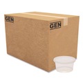 Food Service | GEN TD40012E 12 oz. Plastic Deli Containers with Lid - Clear (240/Carton) image number 1