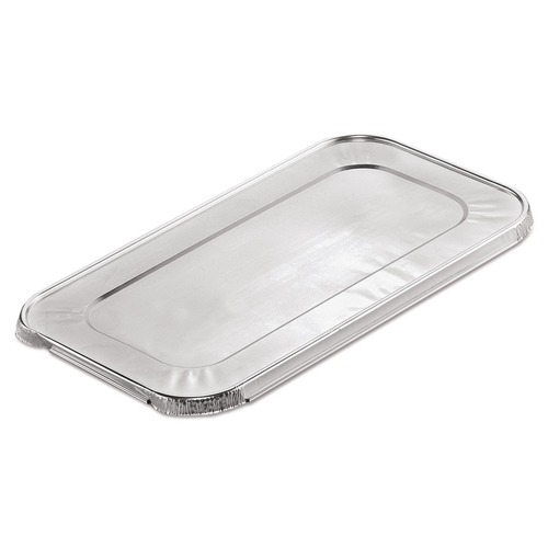 Food Trays, Containers, and Lids | Handi-Foil HFA 403025 6.4 in. x 12.7 in. x 0.5 in. Steam Pan Foil Lids for One-Third Size Pan (200/Carton) image number 0