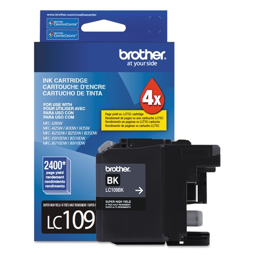 Ink & Toner | Brother LC109BKS Innobella 2,400 Page-Yield Super High-Yield Ink - Black image number 0