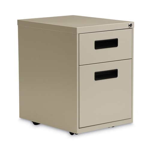 Office Filing Cabinets & Shelves | Alera ALEPABFPY 14.96 in. x 19.29 in. x 21.65 in. 2-Drawers: Box/File Legal/Letter Left or Right File Pedestal - Putty image number 0