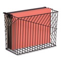 Desktop Organizers | U Brands 3836U02-06 Vena 6.85 in. Long Hanging File Basket - Black/Letter Size image number 4