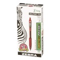 Pens | Zebra ZEB22230 Z-Grip Ballpoint Pen, Retractable, Medium 1 mm, Red Ink, Red/Clear Barrel, Dozen image number 3