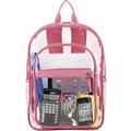 Office Jansan | Eastsport 190991ED-PLM 11.5 in. x 5 in. x 16.5 in. Clear with Color Trim Backpack - Clear/Pink image number 3