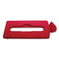 Office Jansan | Rubbermaid Commercial 2007194 Slim Jim 16.5 in. x 8 in. x 0.5 in. Paper Recycling Top - Red image number 0