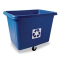 Trash & Waste Bins | Rubbermaid Commercial FG461673BLUE 500 lbs. Capacity 120 Gallon Polyethylene Recycling Cube Truck - Blue image number 2