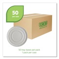 Food Trays, Containers, and Lids | Eco-Products EP-SCPTR16NFA 16 in. Diameter Vanguard Molded Fiber Sugarcane Pizza Tray - White (50/Carton) image number 7
