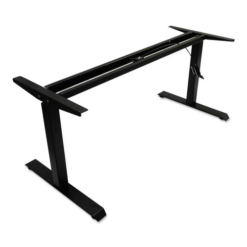  | Alera ALEHTPN1B 59.06 in. x 28.35 in. x 26.18 in. to 39.57 in. AdaptivErgo Sit-Stand Pneumatic Height-Adjustable Table Base - Black image number 0