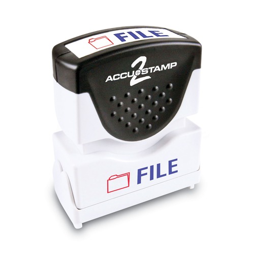 Stamps & Stamp Supplies | ACCUSTAMP2 035534 1.63 in. x 0.5 in. FILE Pre-Inked Shutter Stamp - Red/Blue image number 0