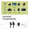 Office Electronics & Batteries | GoGreen Power GG-1462USBC 4 ft. Length Cord 450 Joules Four-Outlet Surge Protector with Three USB Ports - White image number 5
