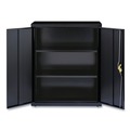 Office Filing Cabinets & Shelves | Alera 25764 36 in. x 18 in. x 42 in. 3 Shelves Economy Assembled Storage Cabinets - Black image number 2
