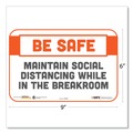 Floor Signs | Tabbies 29056 BeSafe Messaging 9 in. x 6 in. Repositionable Wall/Door Signs - White (3/Pack) image number 2