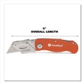 Knives | Great Neck 74201 3.5 in. Aluminum Handle Quick Change Lock Back Utility Knife - Orange image number 1