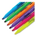 Highlighters | Sharpie 2157490 Chisel Tip Pocket Style Highlighters - Assorted Ink Colors/Assorted Barrel Colors (12/Pack) image number 3