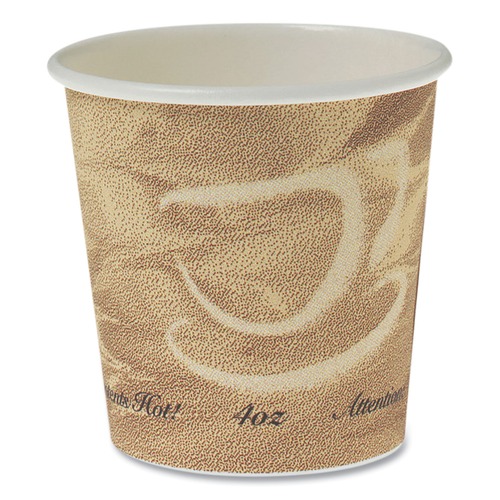 Cups and Lids | SOLO 374MS-0029 4 oz. Mistique Design Single Sided Poly Paper Hot Cups (1000/Carton) image number 0
