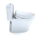 Bidets | TOTO MW6463046CEMFGA#01 WASHLETplus Aquia IV 1-Piece Elongated Dual Flush 1.28 & 0.8 GPF Toilet with Auto Flush S500e Bidet Seat (Cotton White) image number 4