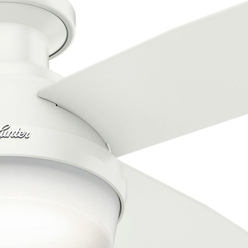 Hunter 59242 52 In Dempsey Fresh White Ceiling Fan With Light And