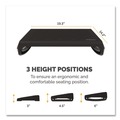 Office Jansan | Fellowes Mfg Co. 100098566 19.3 in. x 14.2 in. x 3.9 in. Breyta Foot Rest - Black image number 2